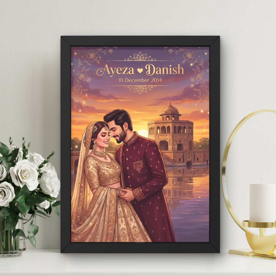 Hiran Minar Custom Wedding Couple Frames