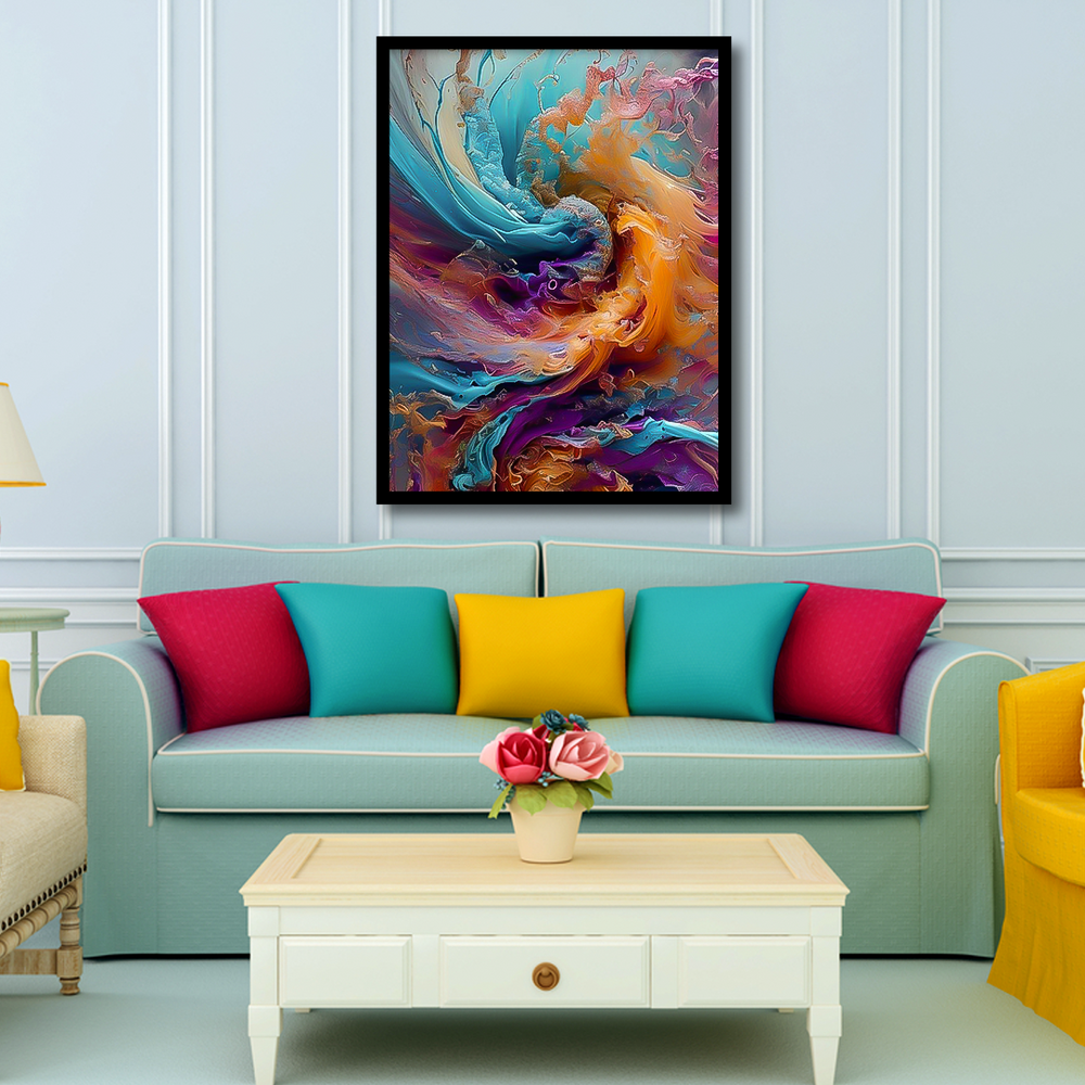 Paint Swirl Canvas Frames | Wall Art 