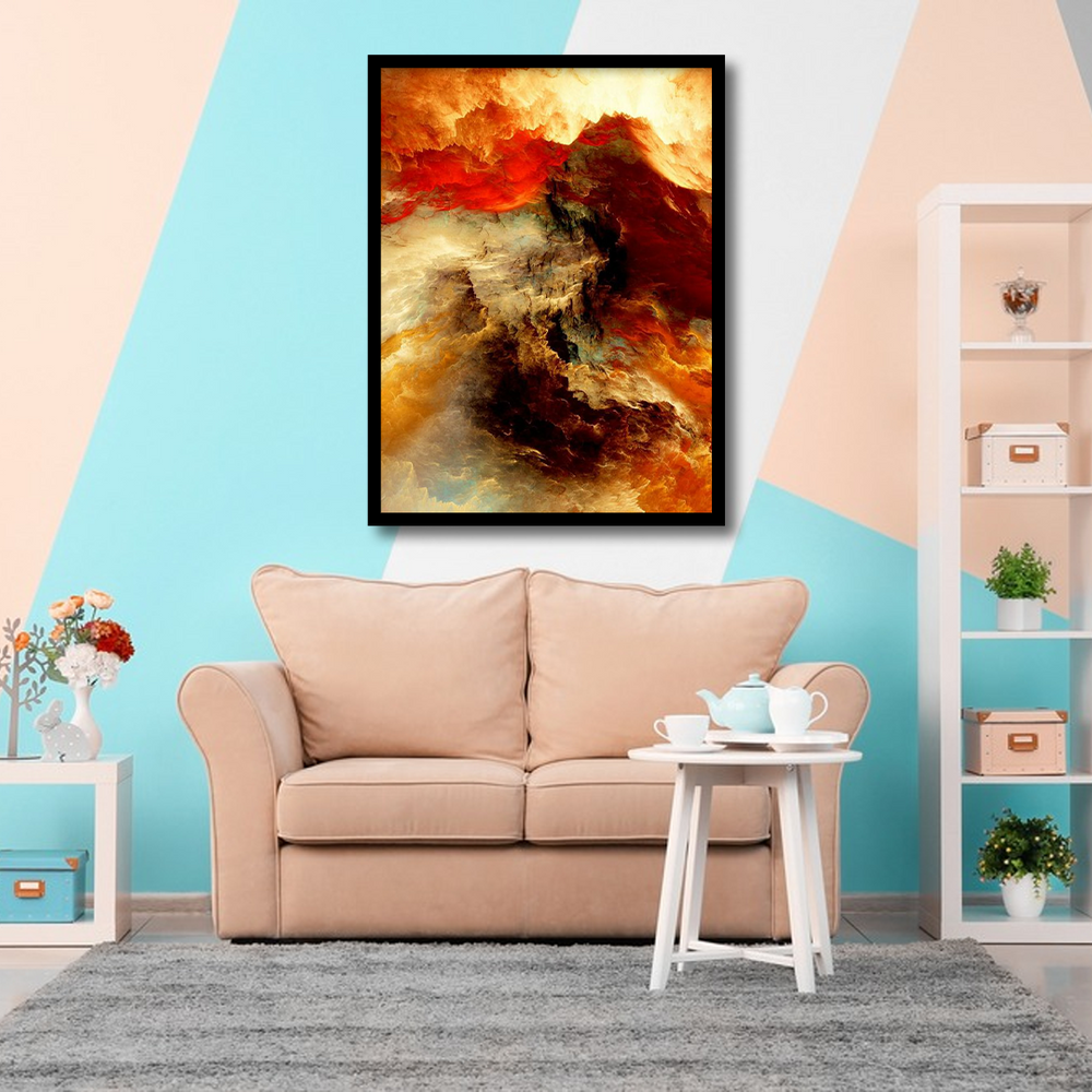 Orange Cloud abstract Canvas | Wall Art 