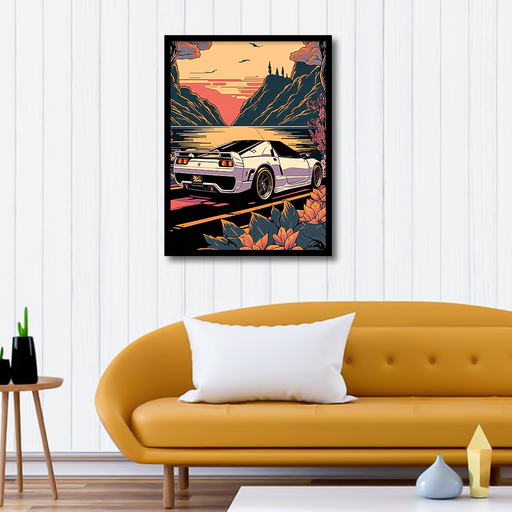 Vintage Sports Car Canvas Frames