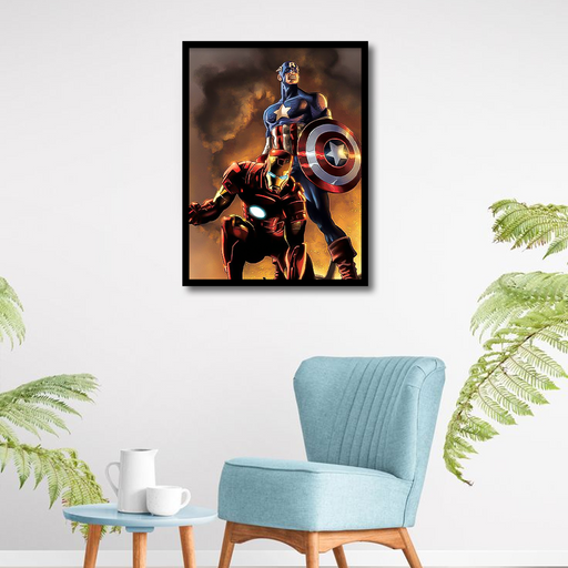 Captain America & Iron Man Vector Canvas frames