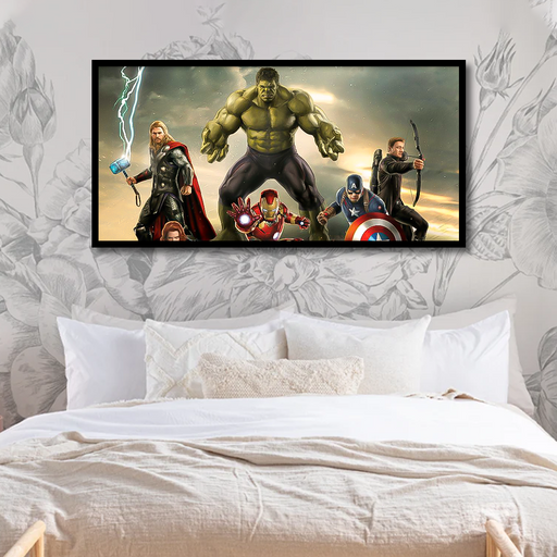 Marvel Avengers Super Hero, Captain America, Iron Man, Hulk, Thor, Canvas frames