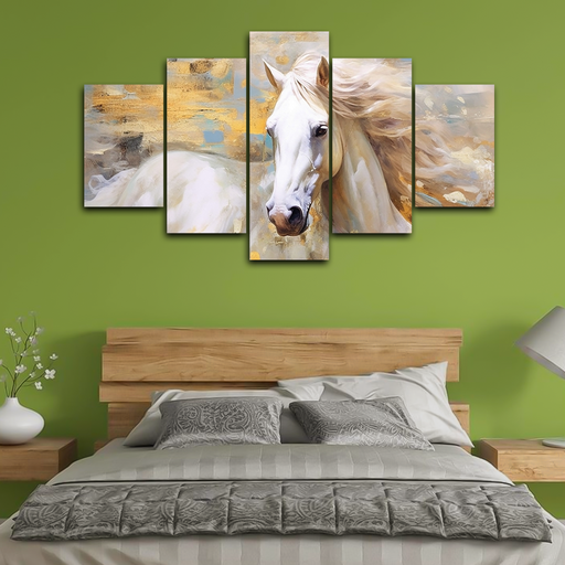 White Andalusian Horse Canvas Frames
