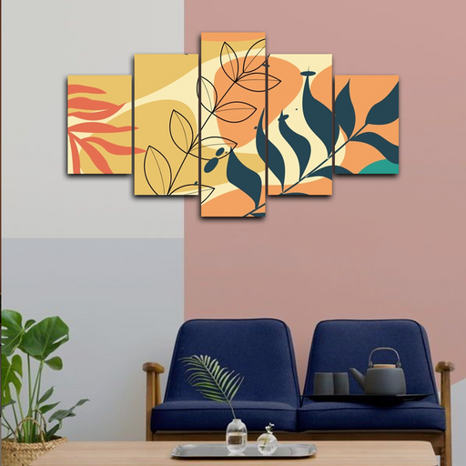 Colorful Tropical Leaves Canvas Frames