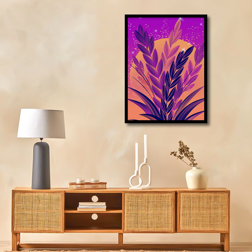 Natural abstract Purple Flower Canvas Frames