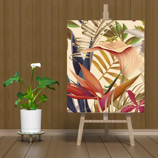 Rainforest Flowers Plants | Handmade Painting