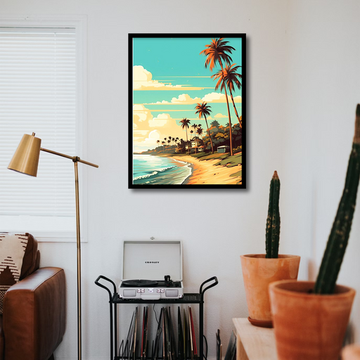 A Serene Beach Canvas Frames