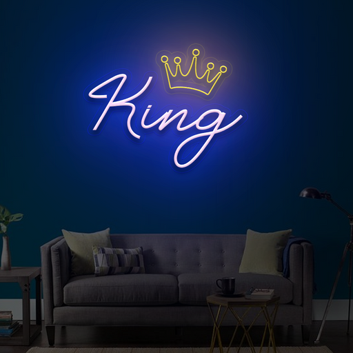 King with Crown Neon Sign