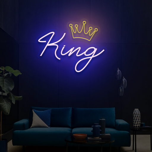 King with Crown Neon Sign