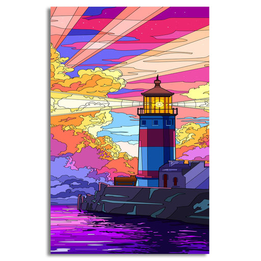 Harbor Sunset From The Lighthouse | Wall Art