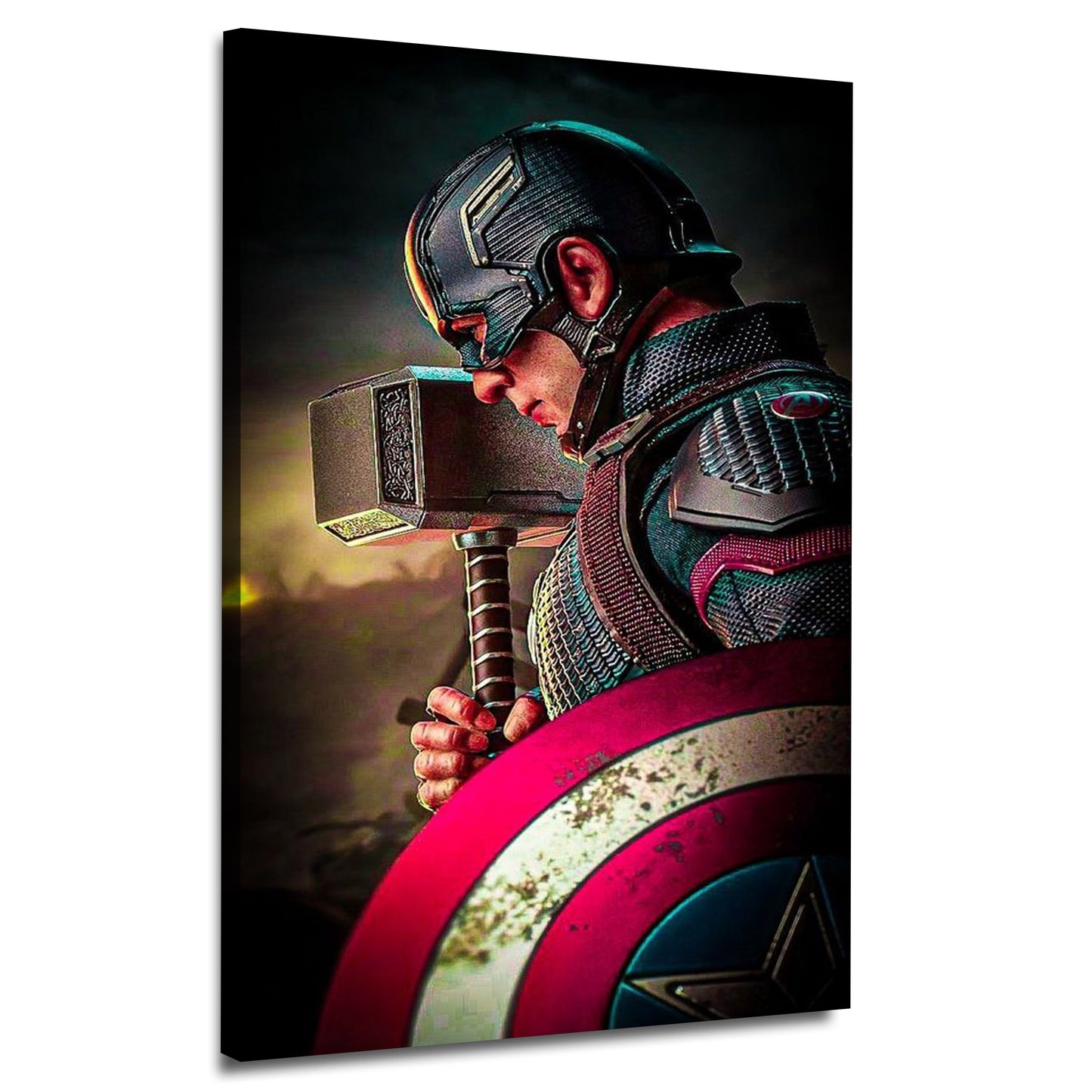 Captain America With Hammer Wall Art