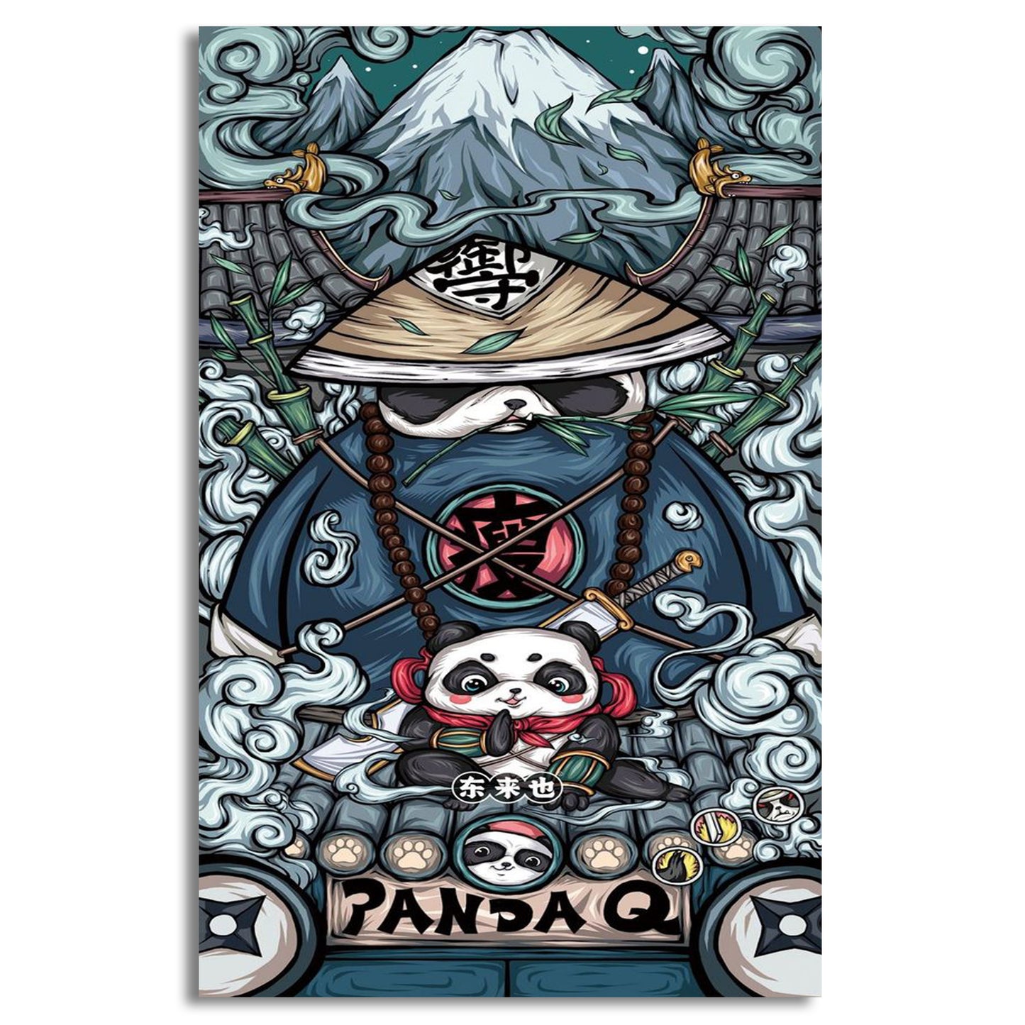 Mclaxa Ninja Panda | Wall Art