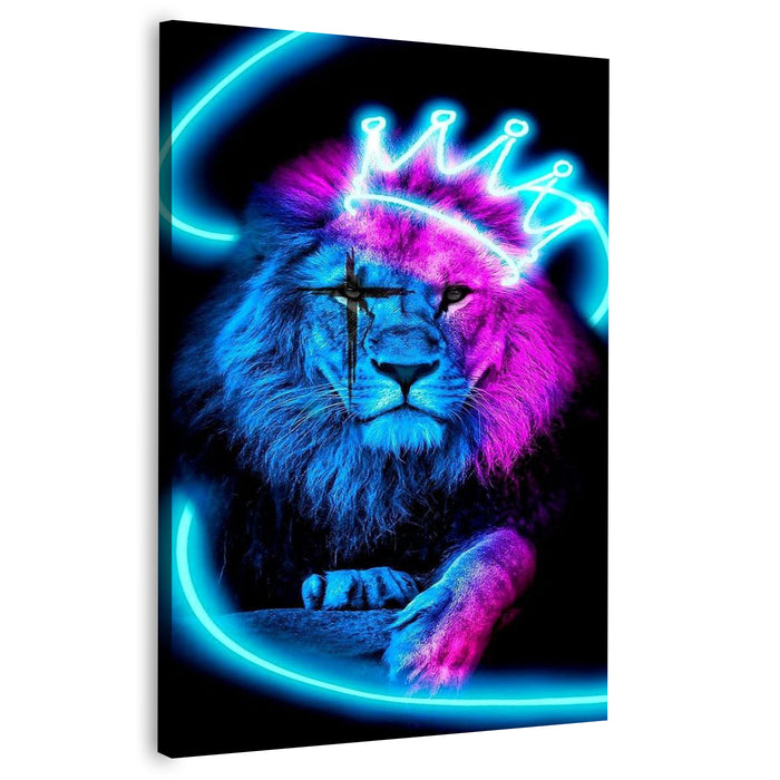 Glowing Lion Portrait | Wall Art