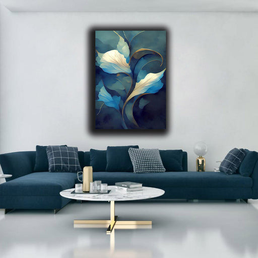 Blue flower abstract Canvas