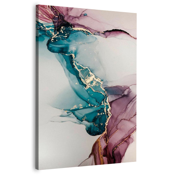 Premium Canvas | Pink blue abstract Art | Wall Art