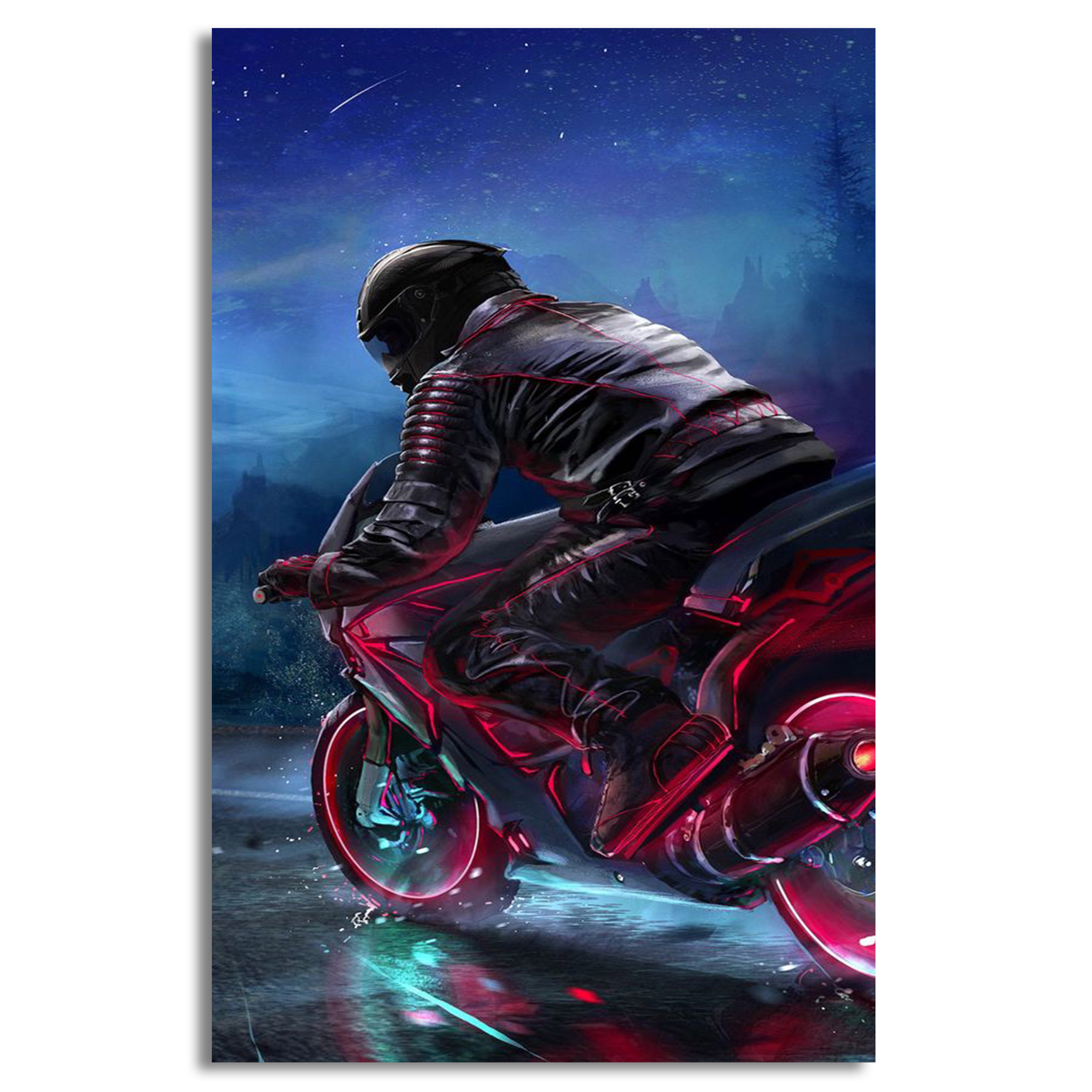 Retrowave Biker - Jun Design | Wall Art