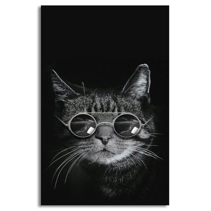 Cat With Glasses | Wall Art