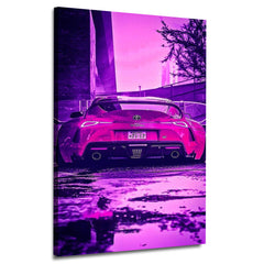 Neon Night Toyota Supra 5k | Wall Art