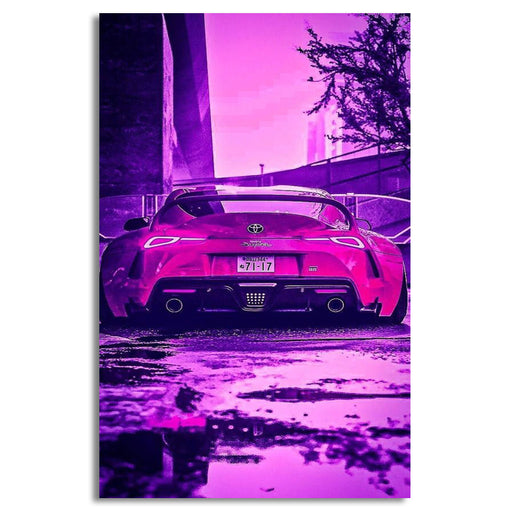 Neon Night Toyota Supra 5k | Wall Art