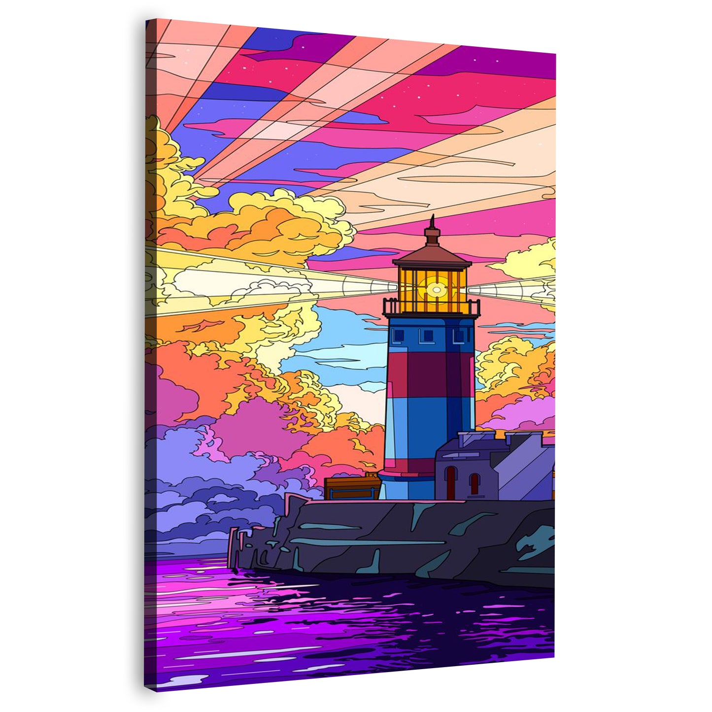 Harbor Sunset From The Lighthouse | Wall Art