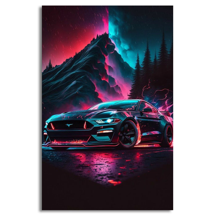 Glossy Ford Mustang | Wall Art