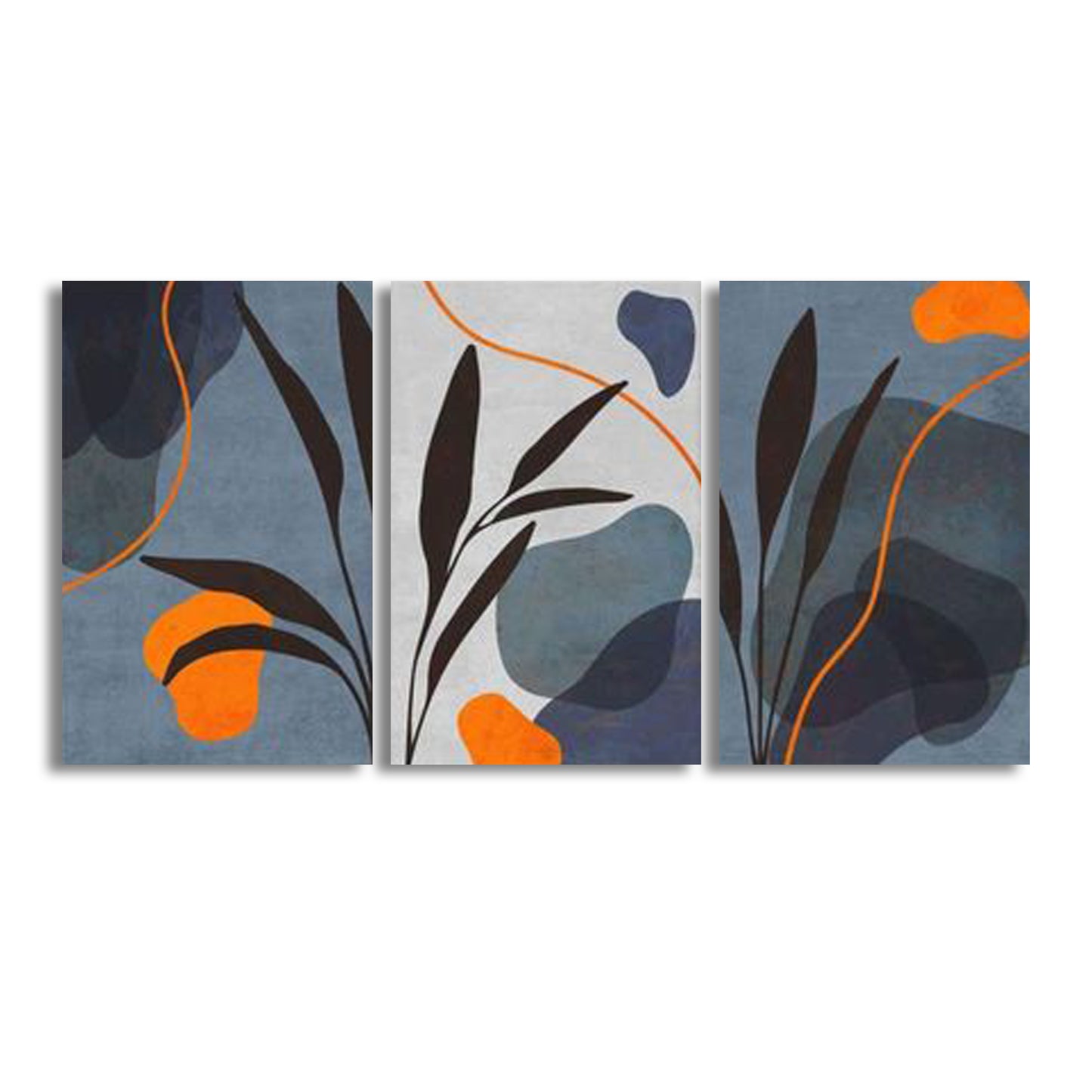 Black and Orange (3panel) | Wall Art