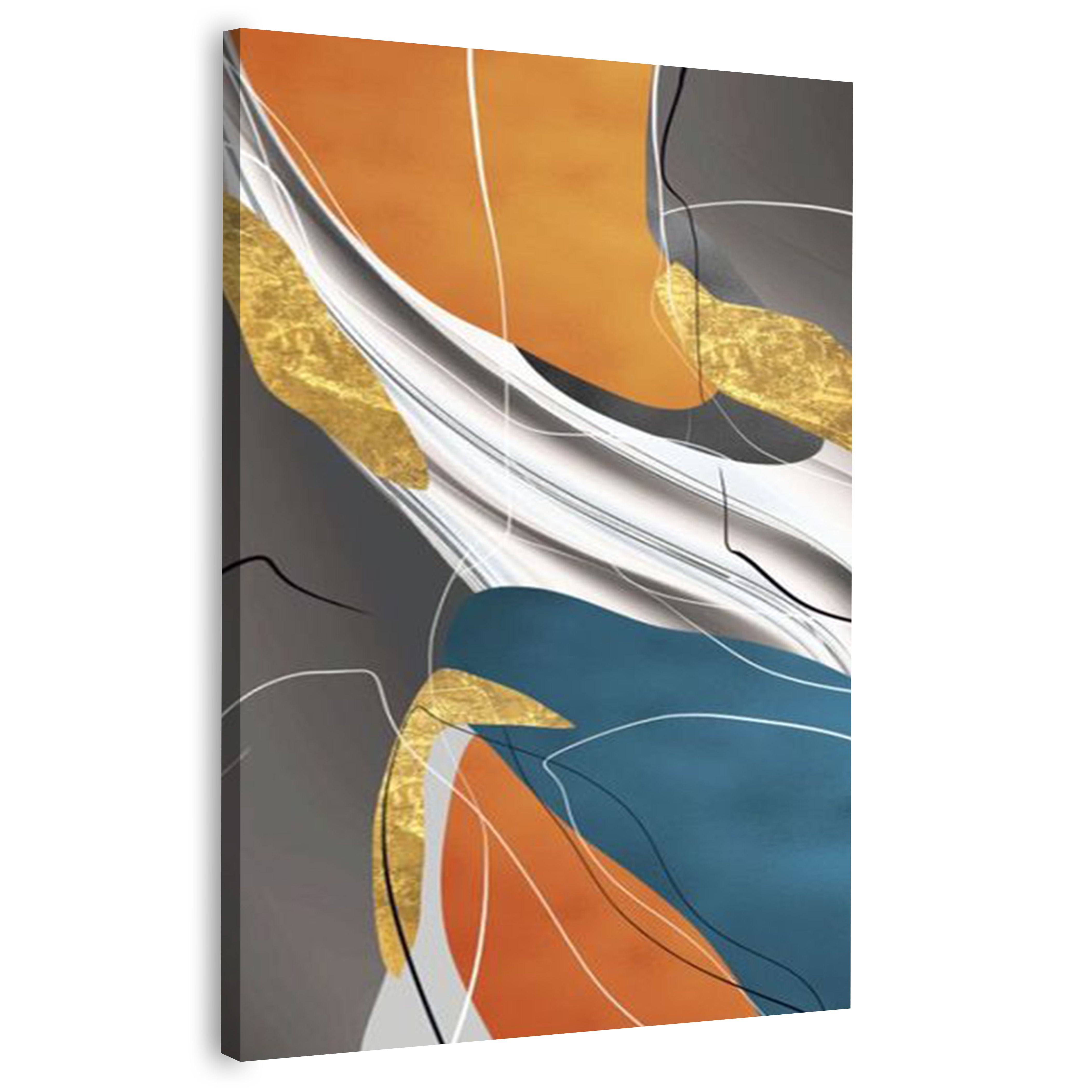 High-class Gold Foil Abstract Canvas | Wall Art