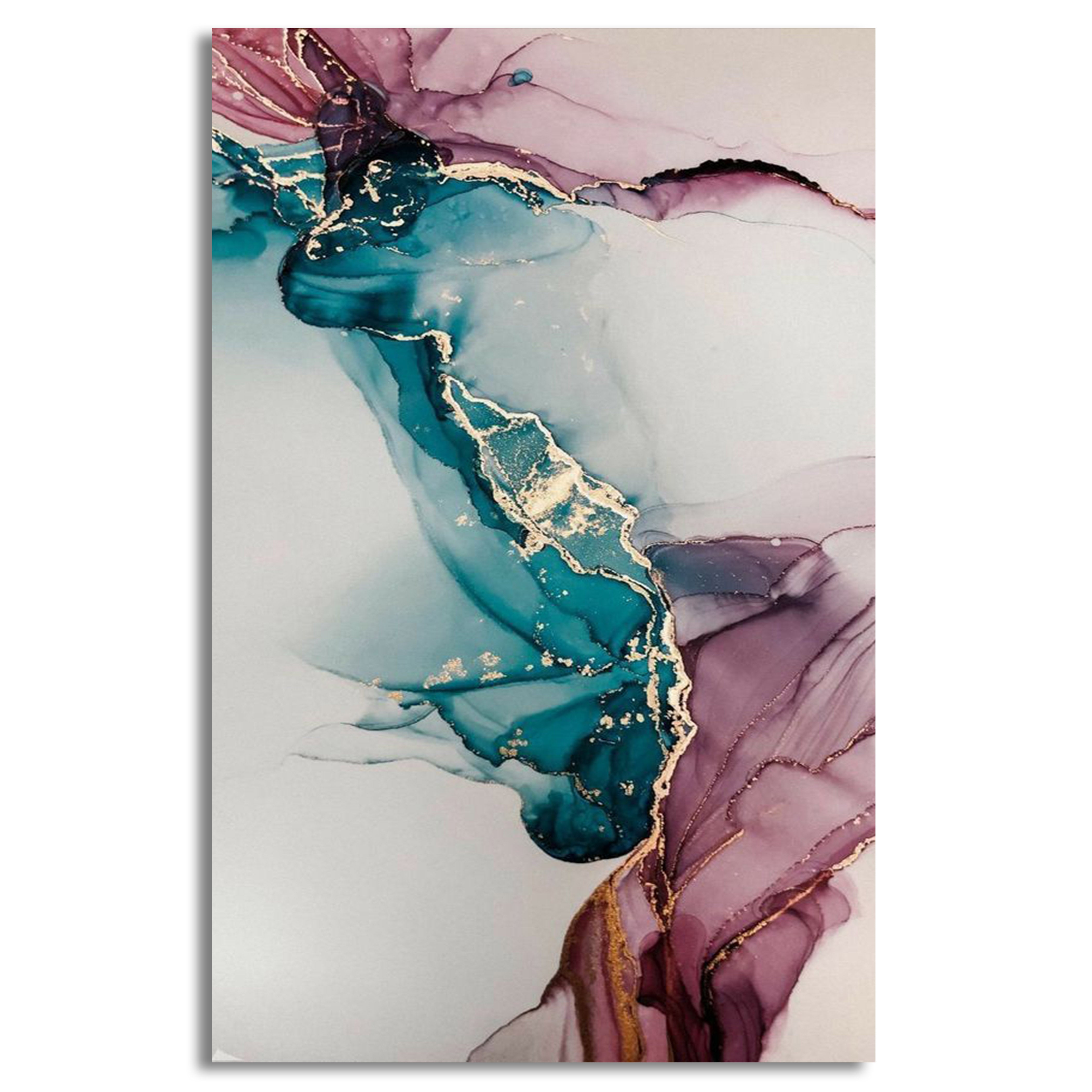 Premium Canvas | Pink blue abstract Art | Wall Art