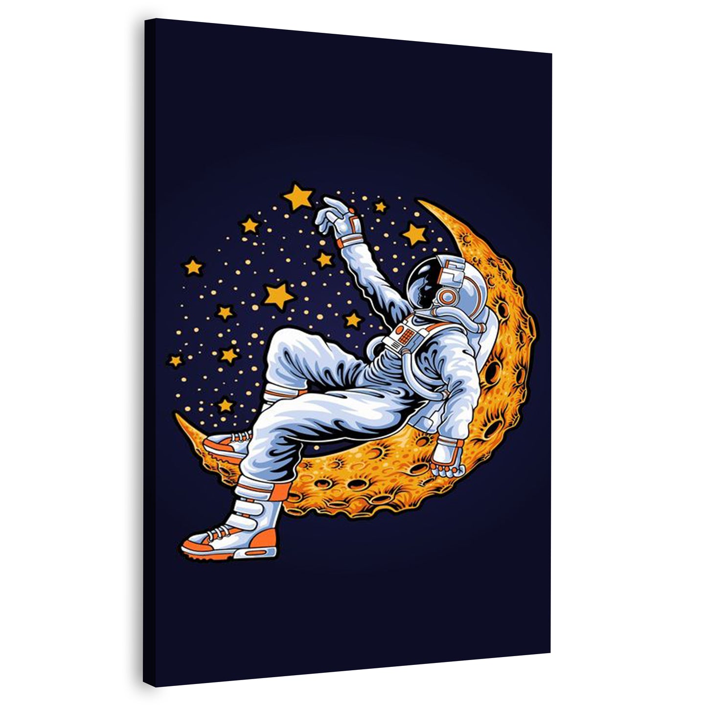Astronaut sitting on moon | Wall Art