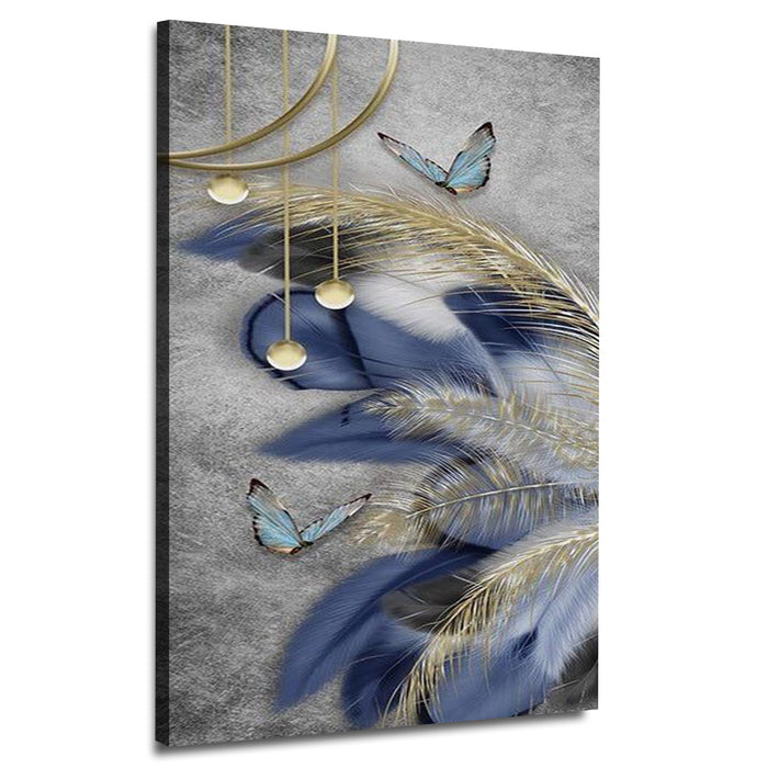 Modern Nordic Art Feather Canvas