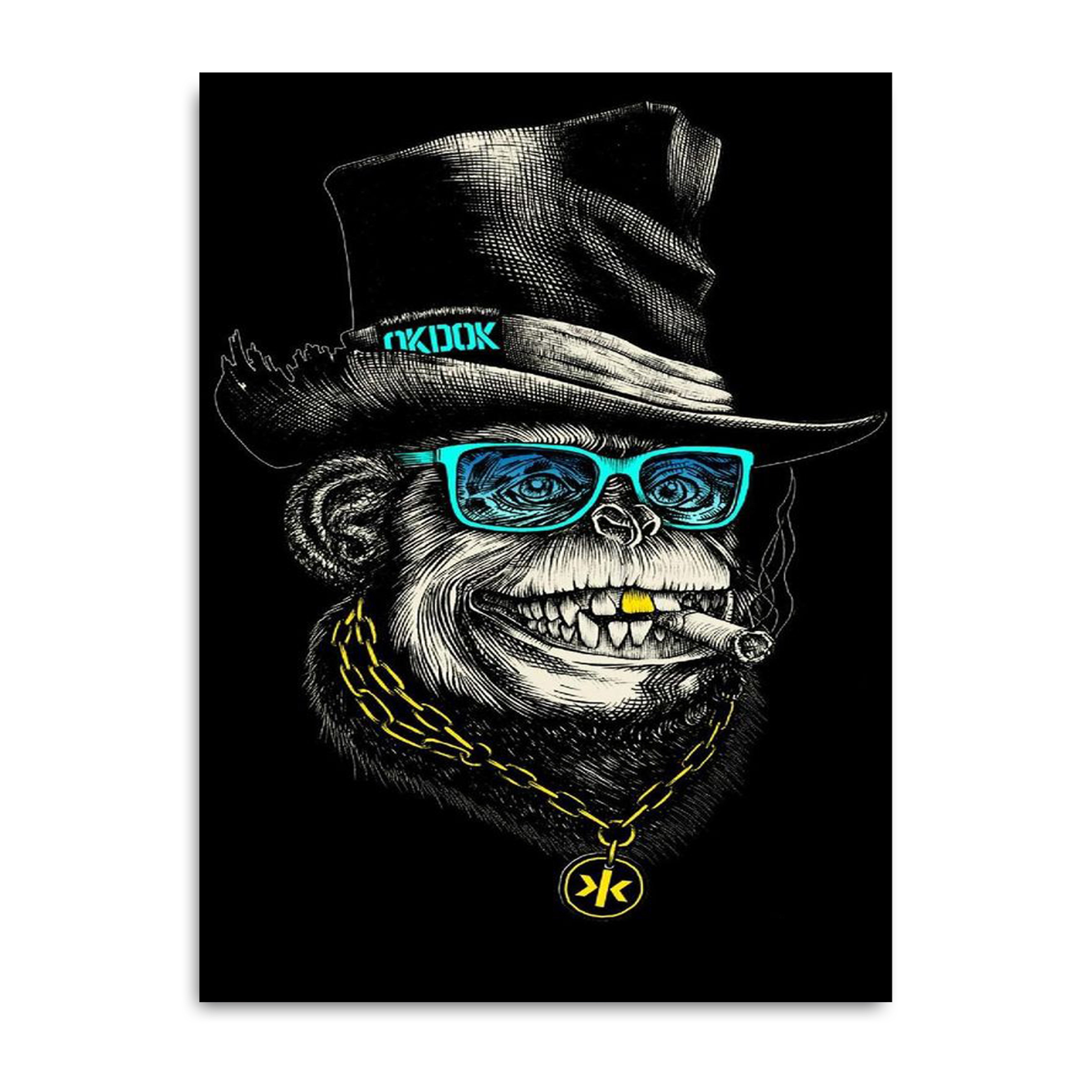 Smoking Monkey - Canvas | Wall Art