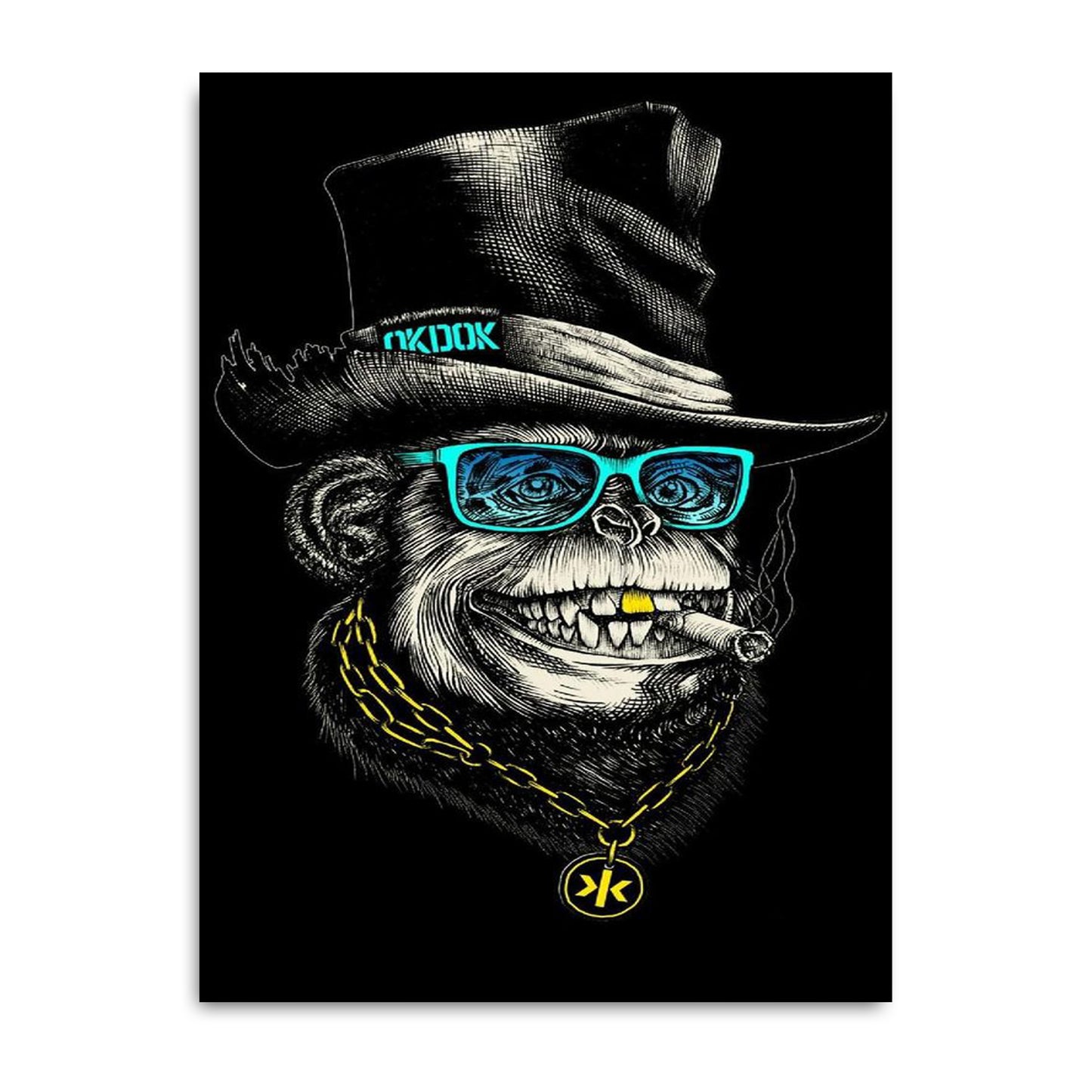 Smoking Monkey - Canvas | Wall Art
