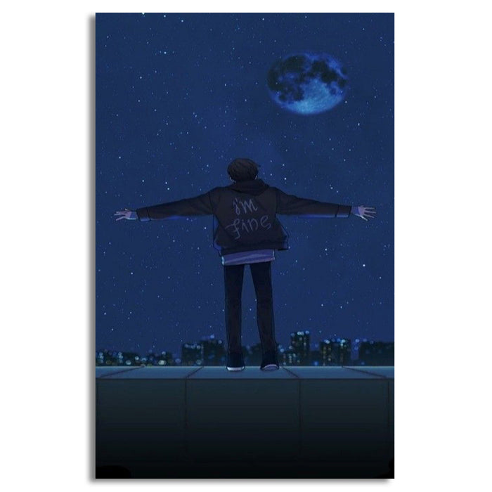 Sleeping Boy Animated Poster | Wall Art