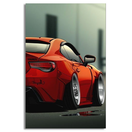 Orange Toyota GT86 | Wall Art