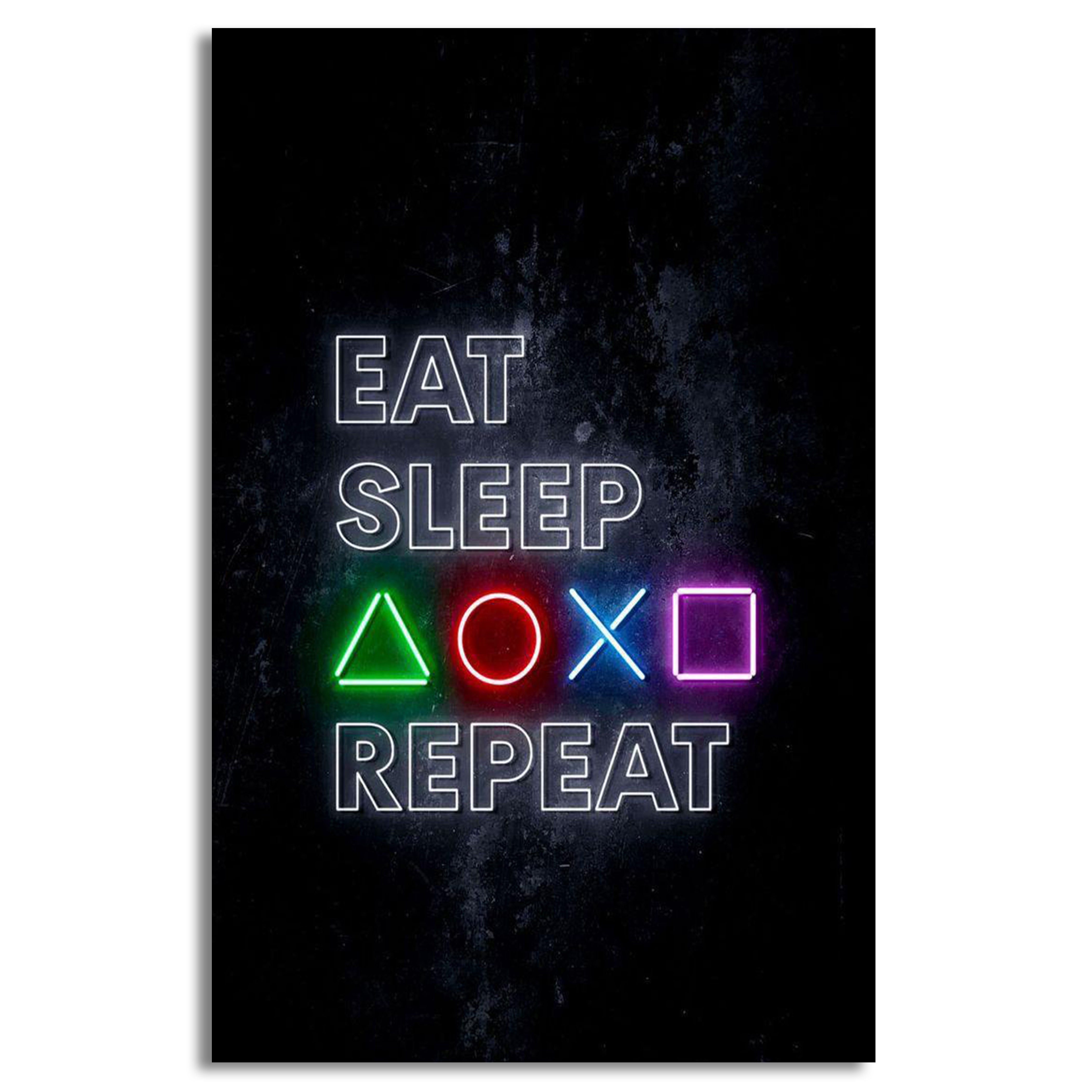 "Eat Sleep Repeat Motivational Canvas | Wall Art