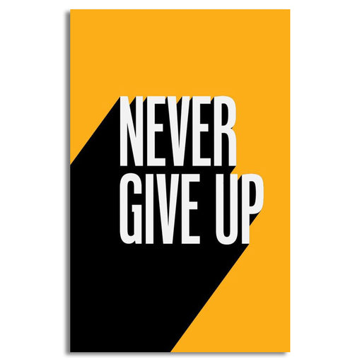 Never Give Up Motivational Canvas | Wall Art