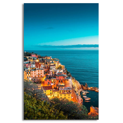 Riomaggiore Village, Rocks and Sea Wall Art