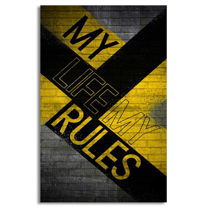 My Life My Rules Motivational Canvas | Wall Art