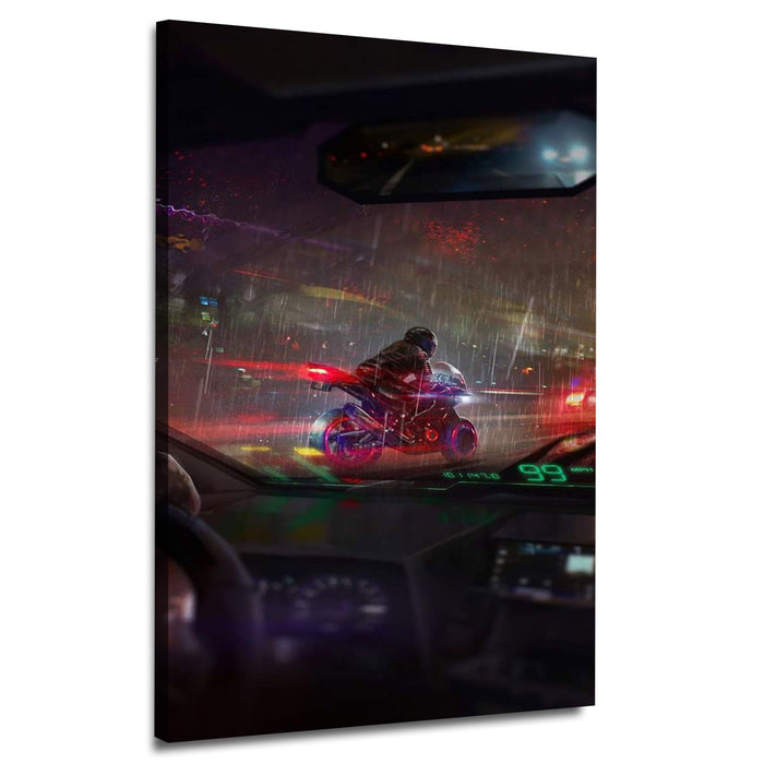 Cyberpunk Car Motorcycle | Wall Art