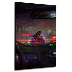 Cyberpunk Car Motorcycle | Wall Art