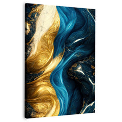 Rumlly Poster of Blue Gold Wave | Wall Art