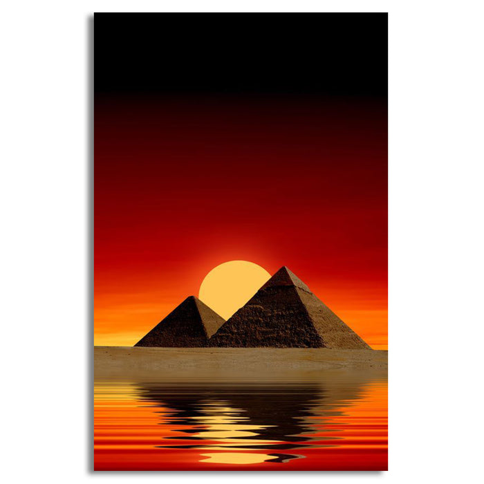 Ancient Pyramids in Sunset Wall Art