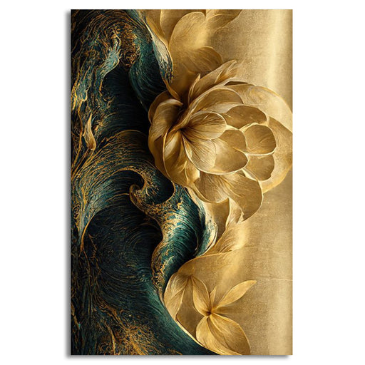 Luxury Golden Flower | Wall Art