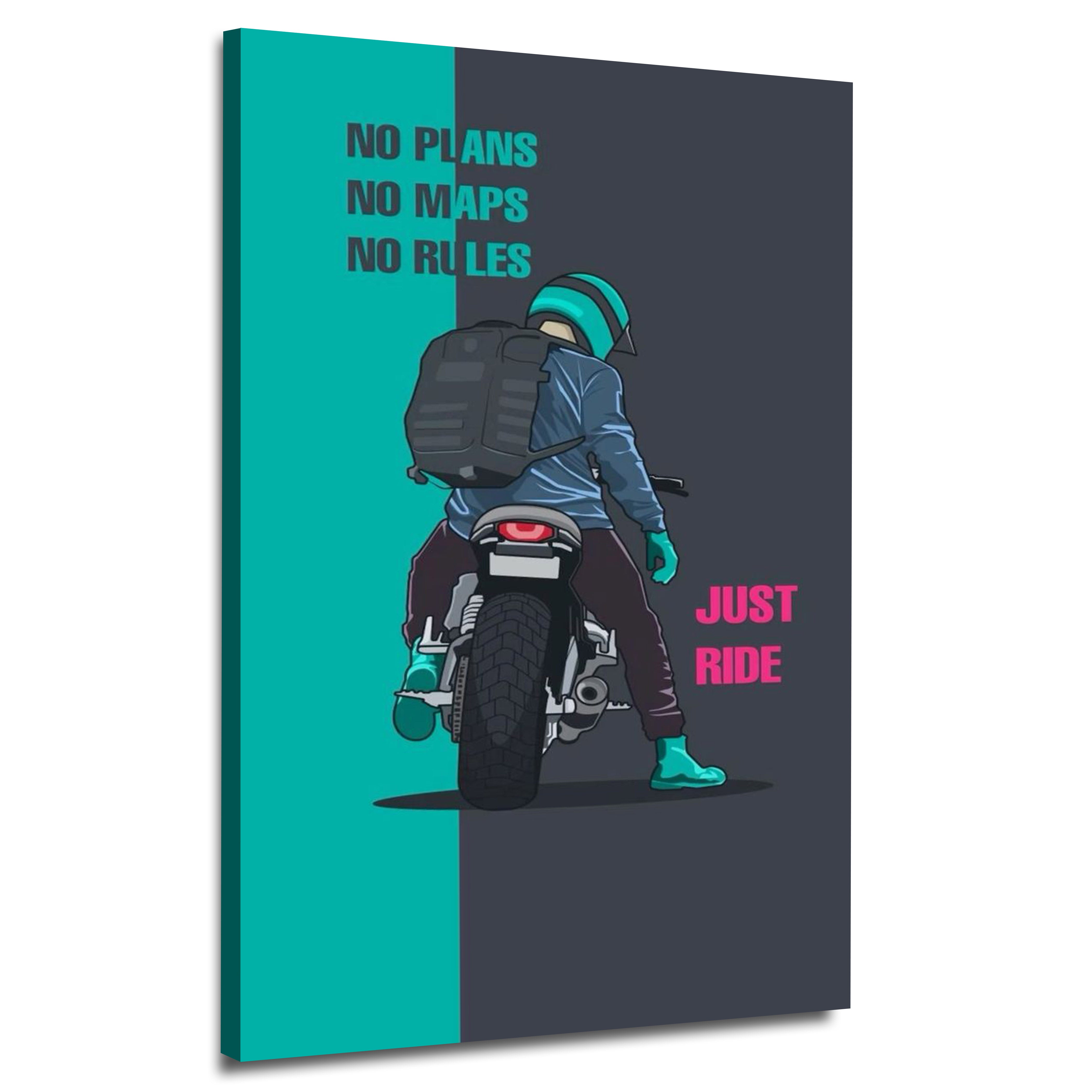 Biker Boy Aesthetic Canvas | Wall Art