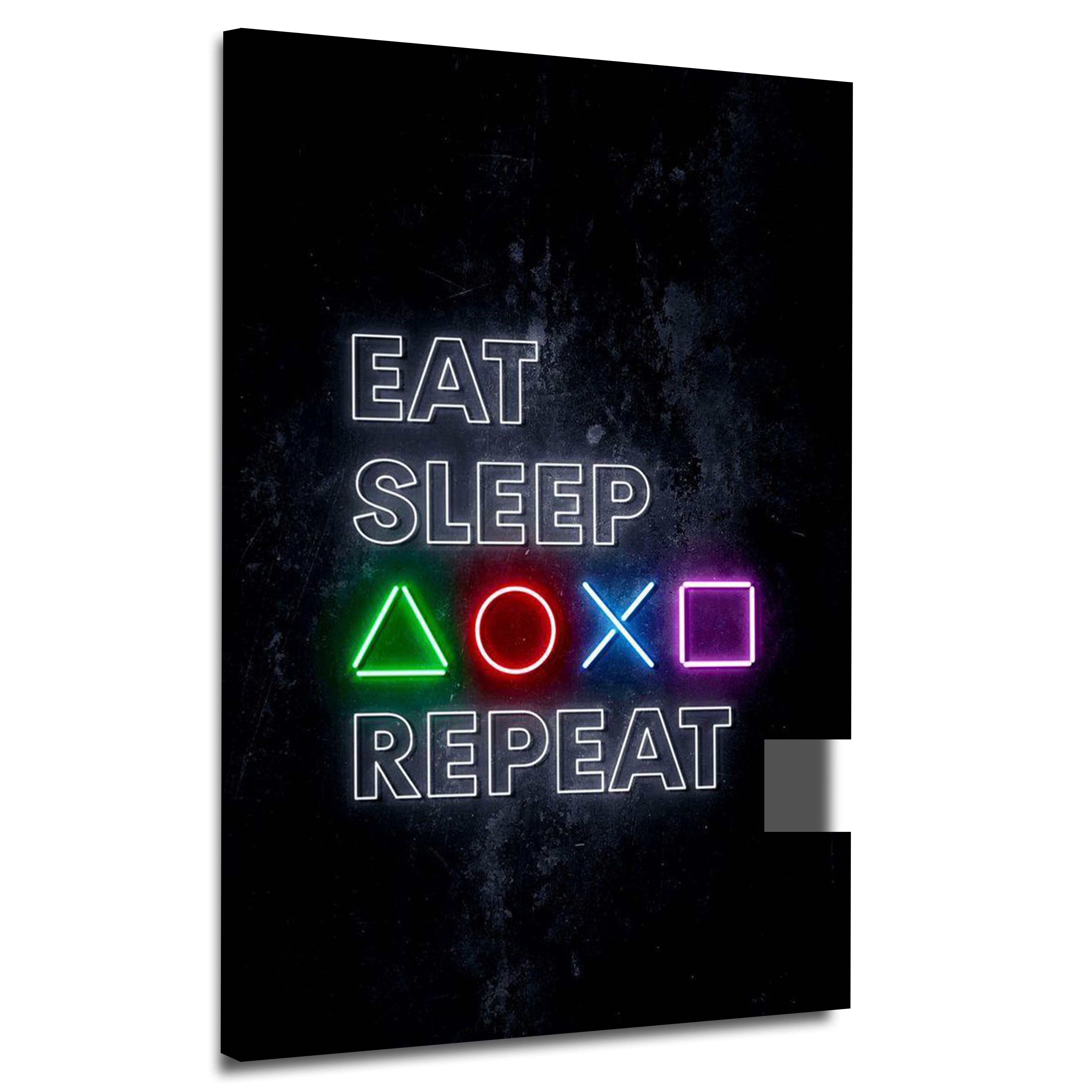 "Eat Sleep Repeat Motivational Canvas | Wall Art