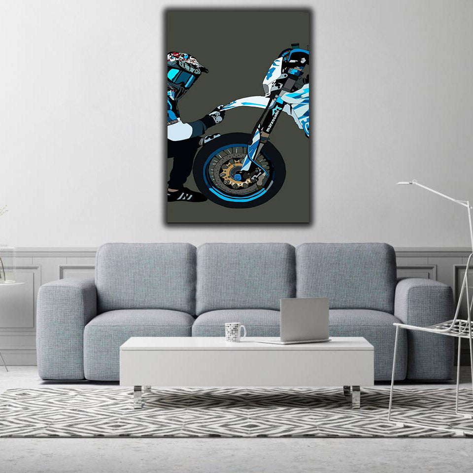 Crazy Bike Rider | Wall Art