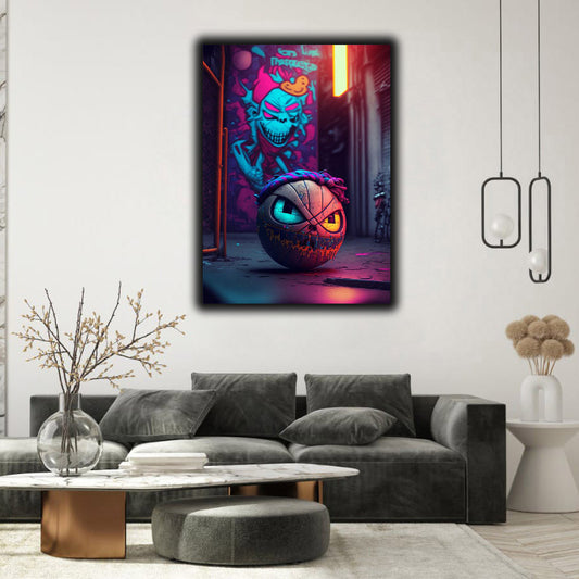 Halloween pumpkin Basketball | Wall Art