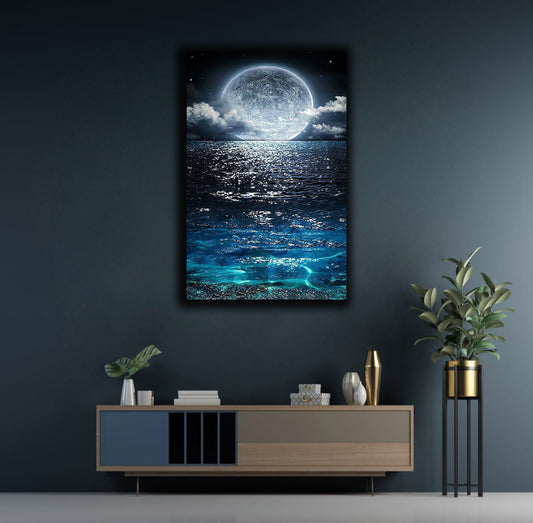 Moonlight Seascape Canvas Wall Art