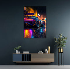 Neon car, Automobile | Wall Art