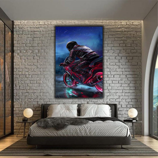 Retrowave Biker - Jun Design | Wall Art